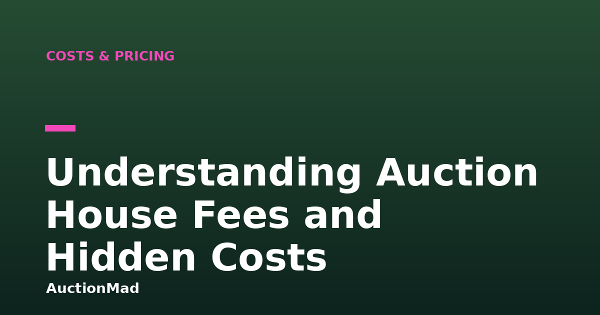 Understanding Auction House Fees and Hidden Costs